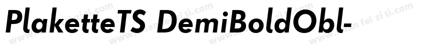 PlaketteTS DemiBoldObl字体转换